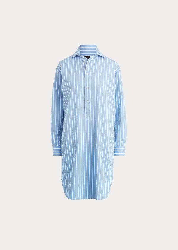 Women's Polo Ralph Lauren Striped Cotton Shirt Dress | 421875KJE